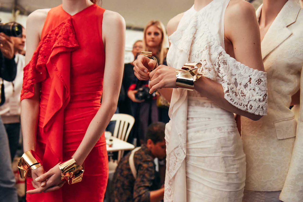 proenzaschouler's tweet photo. Behind the scenes of the #PSSpring18 show. Photo by @_tommyton https://t.co/33lJW7LRc6
