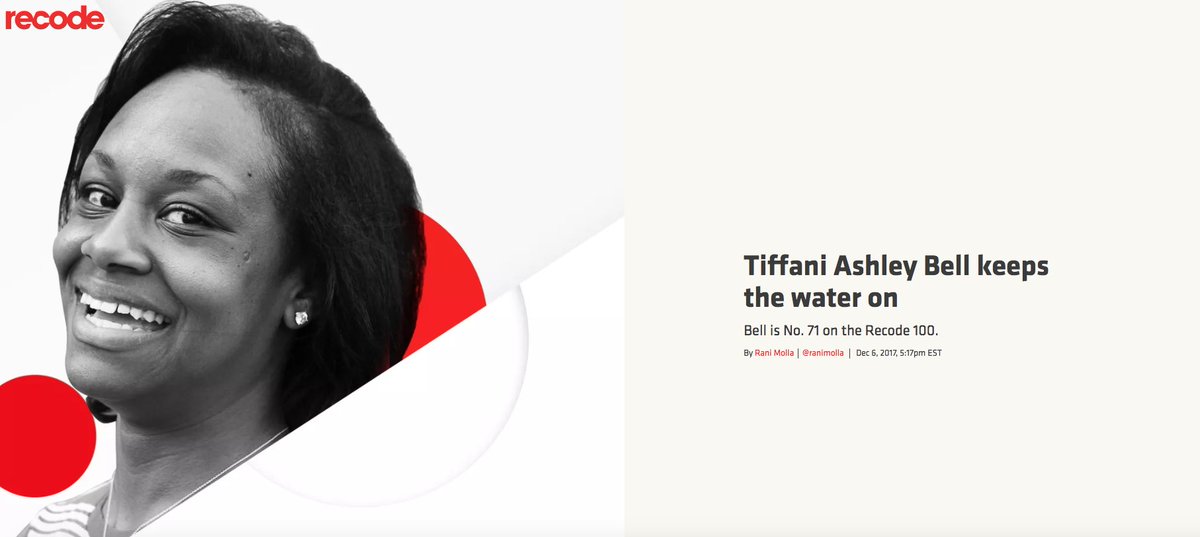 HarvardAsh's tweet image. We&apos;re proud to share that Ash fellow @tiffani is a part of #Recode100 for her work with @humanutility. Congrats, Tiffani! @Recode @ranimolla recode.net/2017/12/6/1669…