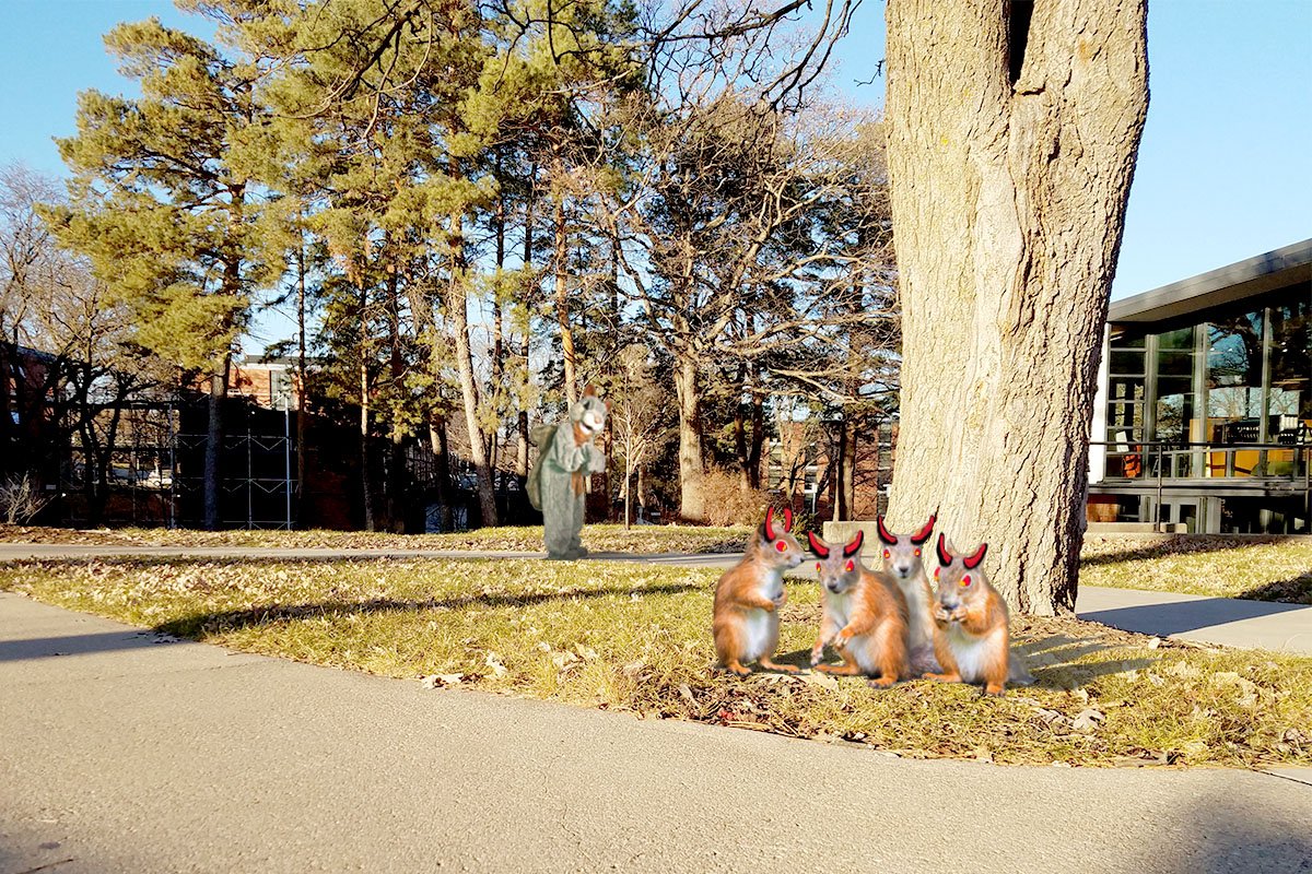 We know it, you know it, and Drake squirrels know it. The campus isn't big enough for two mammalian creatures. It's time to fight them off once and for all! PETA be damned!
duinmag.com/drake-universi…