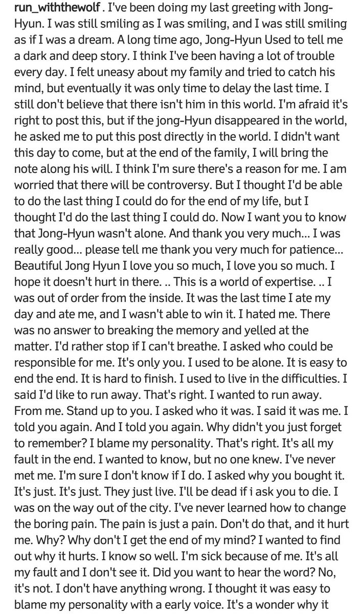 zerobaseonet's tweet image. Jonghyun's final note was just posted by Dear Cloud Nine. She said Jonghyun wanted her to post it, and she discussed it with his family before doing it.

he planned it, he planned everything. :( may be you be in peace now, jonghyun.