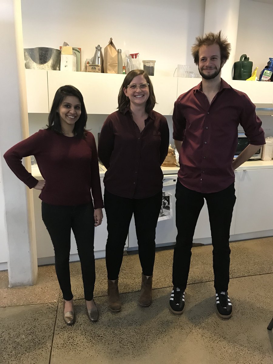 quickleft's tweet image. Product inceptions are starting today. Team K knows how to rock the team spirit with matching outfits. #theygotthememo
