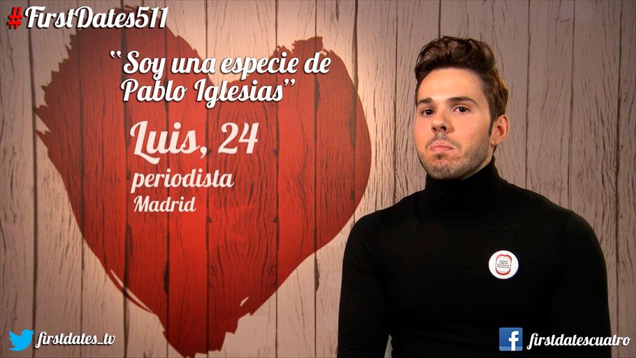 firstdates_tv's tweet photo. Luis con la política se viene arriba #FirstDates511 https://t.co/CP3QppN60Q https://t.co/iuVVfMVUW3