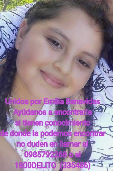 lahoraecuador's tweet photo. #Loja No dejes de compartir este mensaje. Emilia Benavides aún no está con su familia. Cada RT ayuda y mucho. https://t.co/1fUFsMUbtV