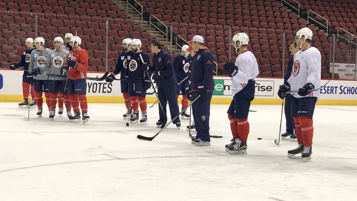 In search of offense, #FlaPanthers shuffle lines ahead of matchup in Arizona  » bit.ly/Practice121817 https://t.co/d0pSg6XxYu