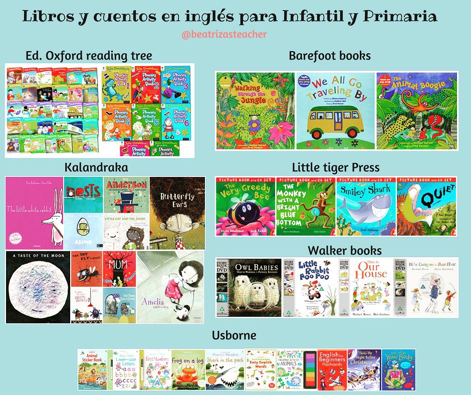 Gololoytoin's tweet photo. Lecturas en inglés para nuestros peques de Infantil y Primaria. #Cuentos y #libros de calidad recomendados por @Teacher_Bea 😊. ¡Mil gracias por esta súper lista! #lij #librosingles
https://t.co/SIGpKAdlnR https://t.co/BbCCEF3Tso