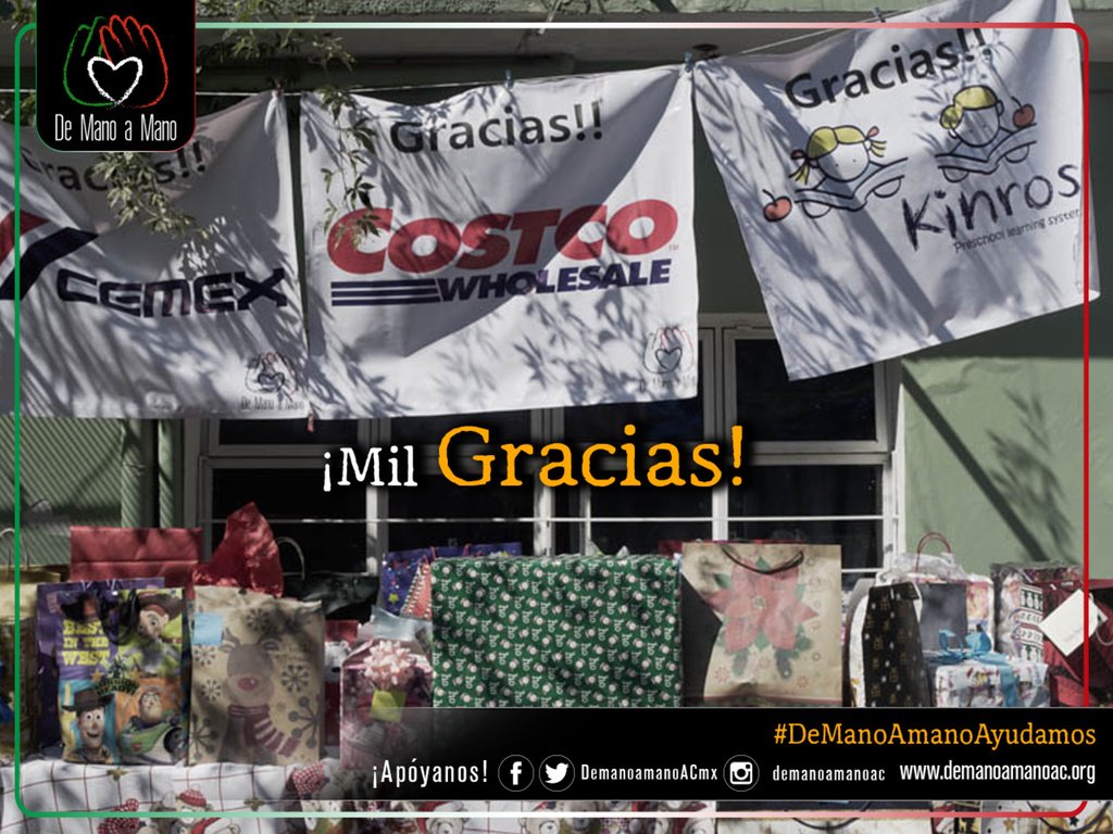 DemanoamanoACmx's tweet photo. ¡Mil gracias a Costco México CEMEX México y #Kinros Por su ayuda #súmate #únete #DeManoAmanoAcMx #ConstruyendoDeManoAmanoAcMx #DeManoAmanoAyudamos ¡#VamosPor30! https://t.co/sqTxr0jisr https://t.co/SGbakF8UHH