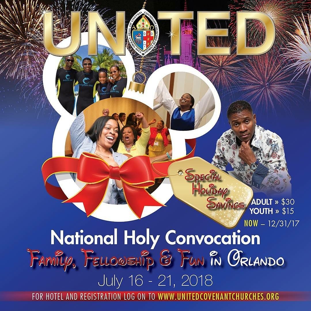 UnitedCovenant's tweet photo. The end of Special Holiday Savings is fast approaching. Don't miss the opportunity to save 40% on your 2018 National Holy Convocation. Register at https://t.co/hg9KCgp06t #United4Change #Uc3 #Convocation #UnitedNHC2018  #UnitedFL https://t.co/1MSgGrVrO7