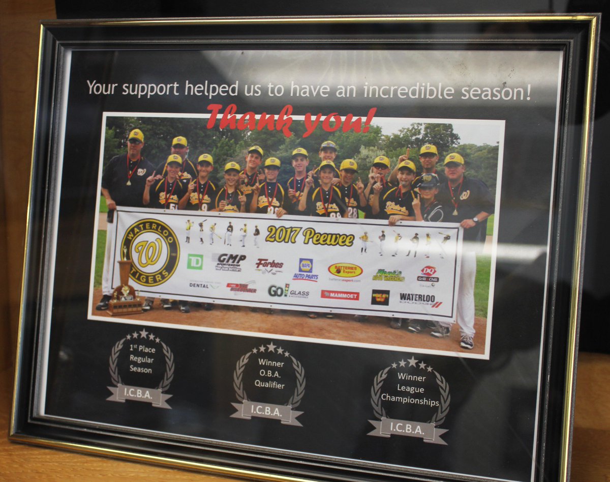 StockieCDJR's tweet photo. ⚾🏆🥇What an awesome year... CONGRATS to the Waterloo Tigers for an incredible season!! We are grateful to be a part of your amazing 2017 and we look forward to an even better 2018! #WaterlooCanDo #WaterlooDodge #WaterlooTigers #KWAwesome https://t.co/4QlTrpXUQd