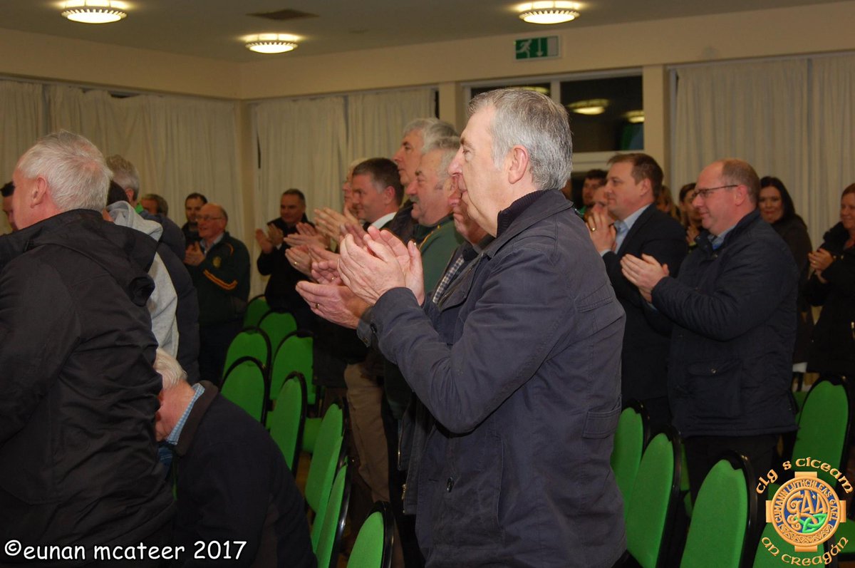 KickhamsCreggan's tweet photo. Our AGM was held on the 14th December. Tony McCollum retired as a member of the committee after 37 years service with 20 years spent at the top table as Chairman and Paul O'Neill who also stepped down from the committee after serving 21 years. Thank you! https://t.co/znRNoQwTaH https://t.co/XMRnJRs573