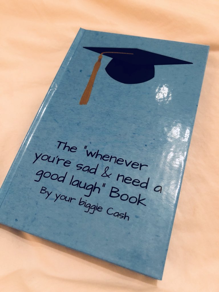 dezeribarba's tweet photo. Cutest gift ever...Cash’s grad gift to me is a book she started years ago with all of our college memories😭💙 #BigGoals https://t.co/rbpcbEfmJy