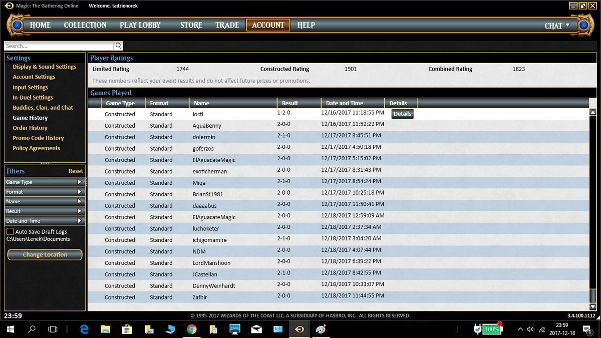 TadzionorekMtgo's tweet photo. finally 1900 rank #mtg #magithegathering #mtgo https://t.co/UC3c3b54qX