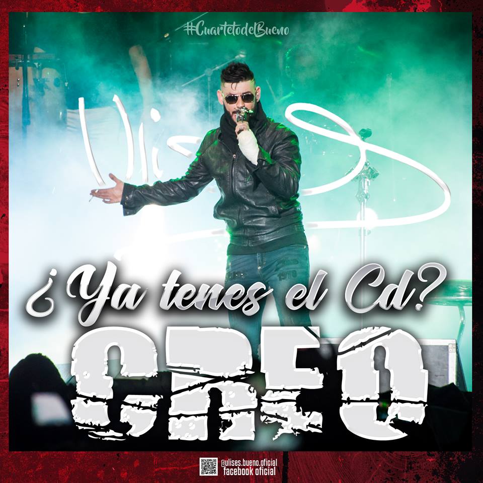 UlisesBuenoSOY's tweet photo. #Creo #ALaVenta #EnTodasLasDisqueriasDelPais #Conseguilo #CuartetoDelBueno💪 https://t.co/d1bH7VrmBy