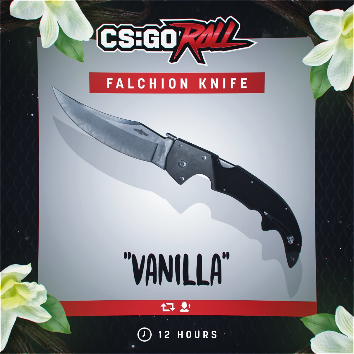 CSGORoll's tweet photo. Falchion Knife | Vanilla - GIVEAWAY

- Retweet &amp; Follow
- Enable notifications on CSGORoll
- Play Free Spin https://t.co/eVBIdbhBWj

Good Luck! https://t.co/AysvybTtsE