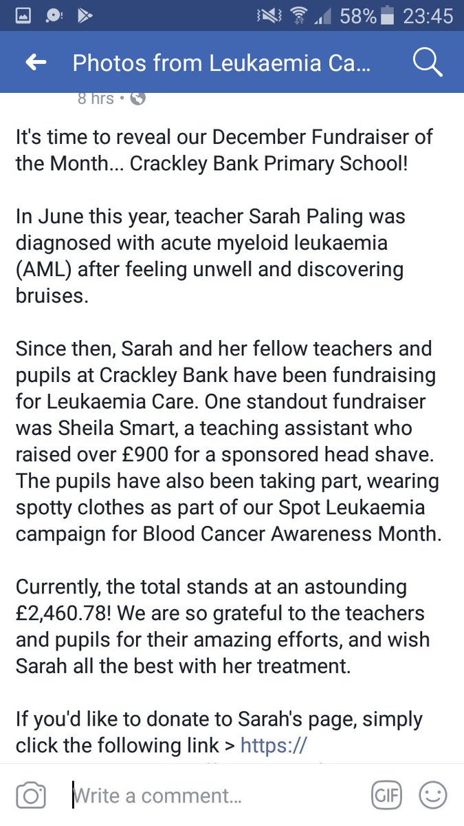 Shout out to my mother in law Sheila for braving the shave and raising funds for a fellow colleague. Get well soon Miss Palin!