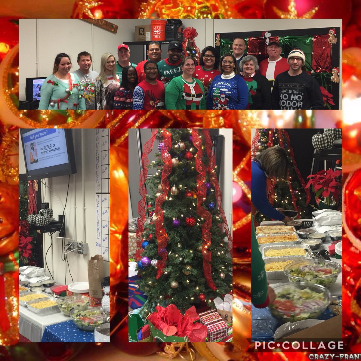 From our leadership team to yours Happy Holidays! Ugly sweaters and white elephant plus great food!