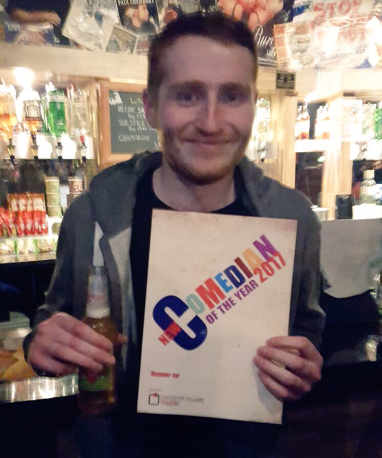 Absolutely over the moon to come runner up to a genuinely lovely and talented guy in Leicester Square New Comedian of the Year! All the acts were brilliant and once again an advertisement for a profoundly supportive and talented industry!