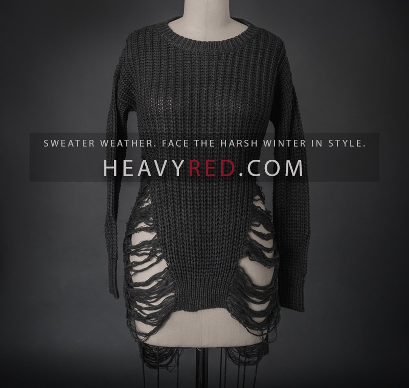 Sweater Weather! The harsh cold dreary Winter is upon us - go out in the streets in style with the All New Love's Mistrust Sweater from Heavy Red.
heavyred.com/gothic-sweater…
#gothicclothing #darksweater #lovesmistrust #gothicsweater #shadesofgrey #greysweate