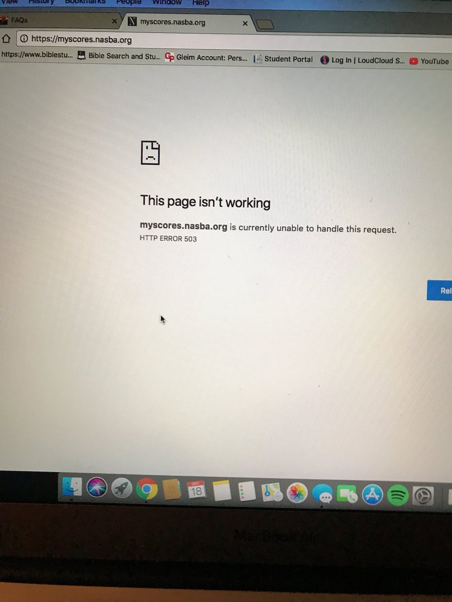 therealspencerk's tweet photo. So NASBA servers are down and I can’t see my #CPAexam score yet #help #Imdying https://t.co/7bT8lQUAXC