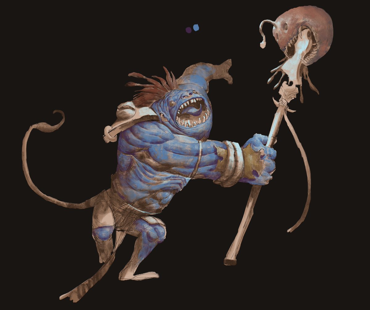 RosenborgArt's tweet photo. From todays stream #Creature #Monster #character #Fight #impaling #Fight #war #Primal #epic #Imagination #rpg #ogre @conceptartworld https://t.co/bhEFn22Q5C