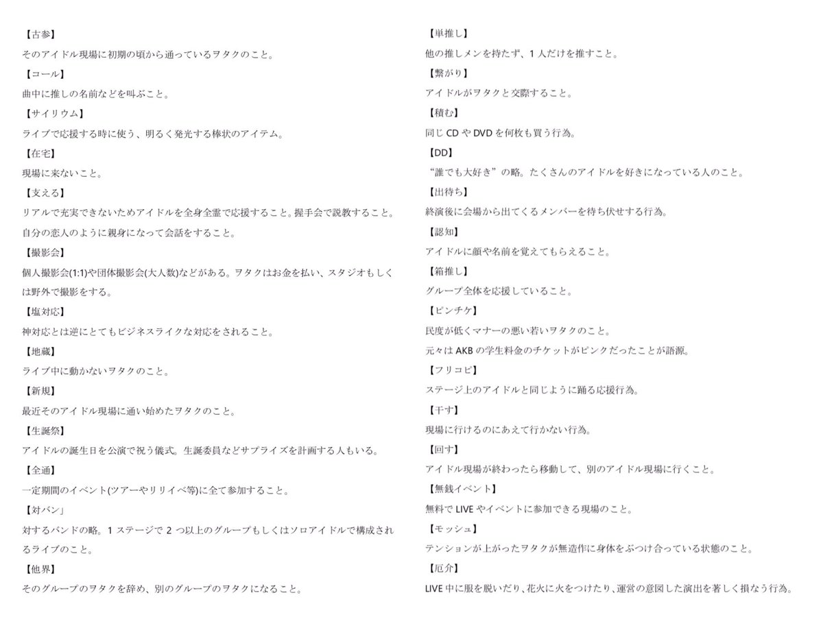 ヲタク用語