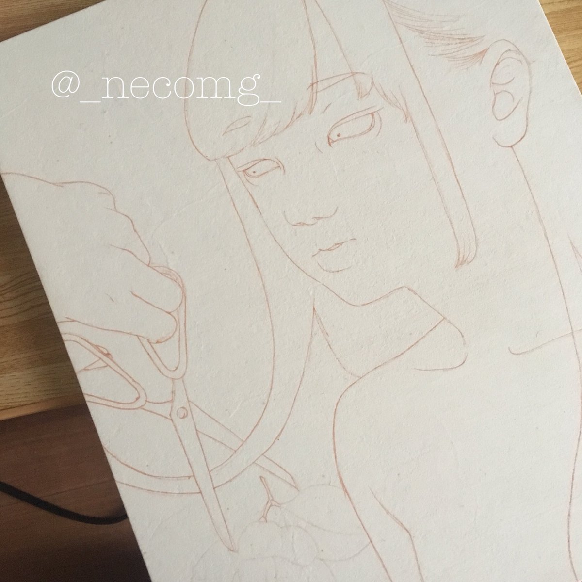 長尾 美輝 Miki Nagao V Twitter 髪の毛切りすぎたことのショックにより新しい絵はこちら