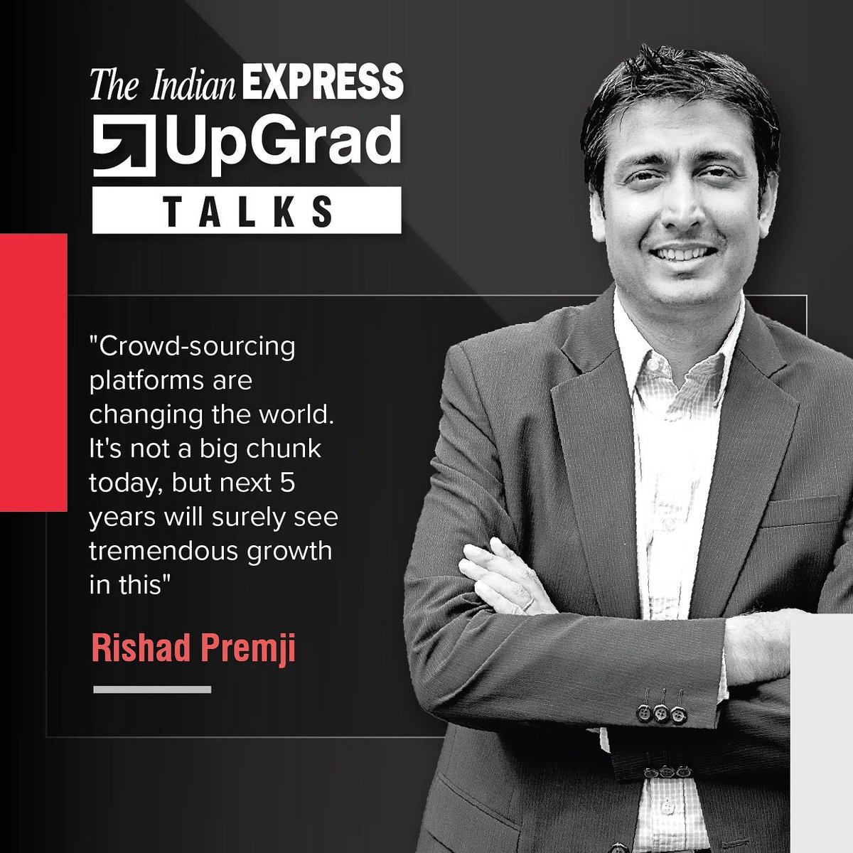 upGrad_edu's tweet photo. Mr. Rishad premji, CSO, @Wipro on the question "What's the future gonna be for #freelancers?" during the #IndianExpressUpGradTalks
#learning #success #edtech #future #freelancers https://t.co/z5ogwkn4qK