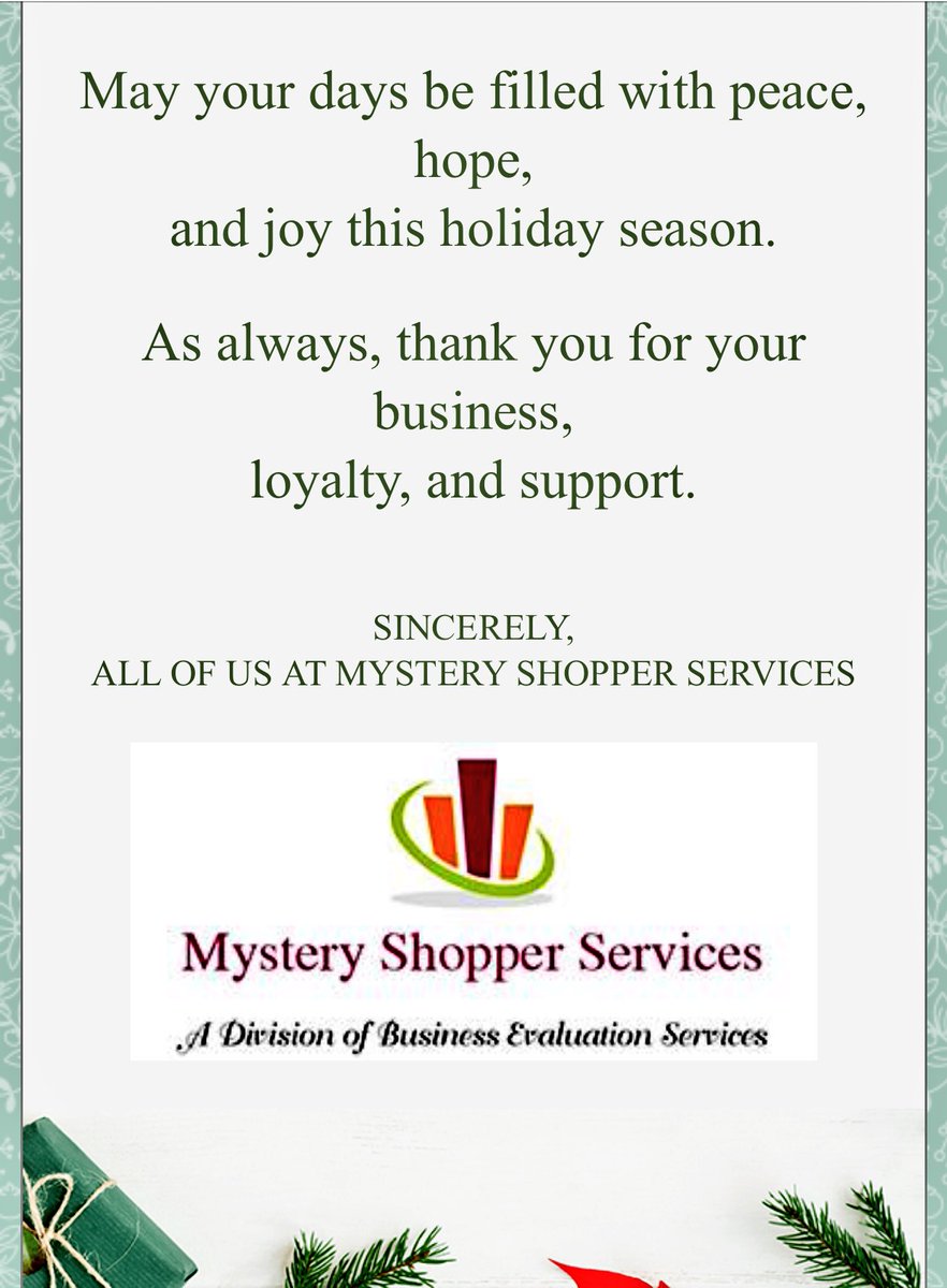 B__E__S's tweet photo. Our best wishes to you &amp; yours... during the Holiday season!
~Team #MysteryShopperServices https://t.co/JTyDYDeceg