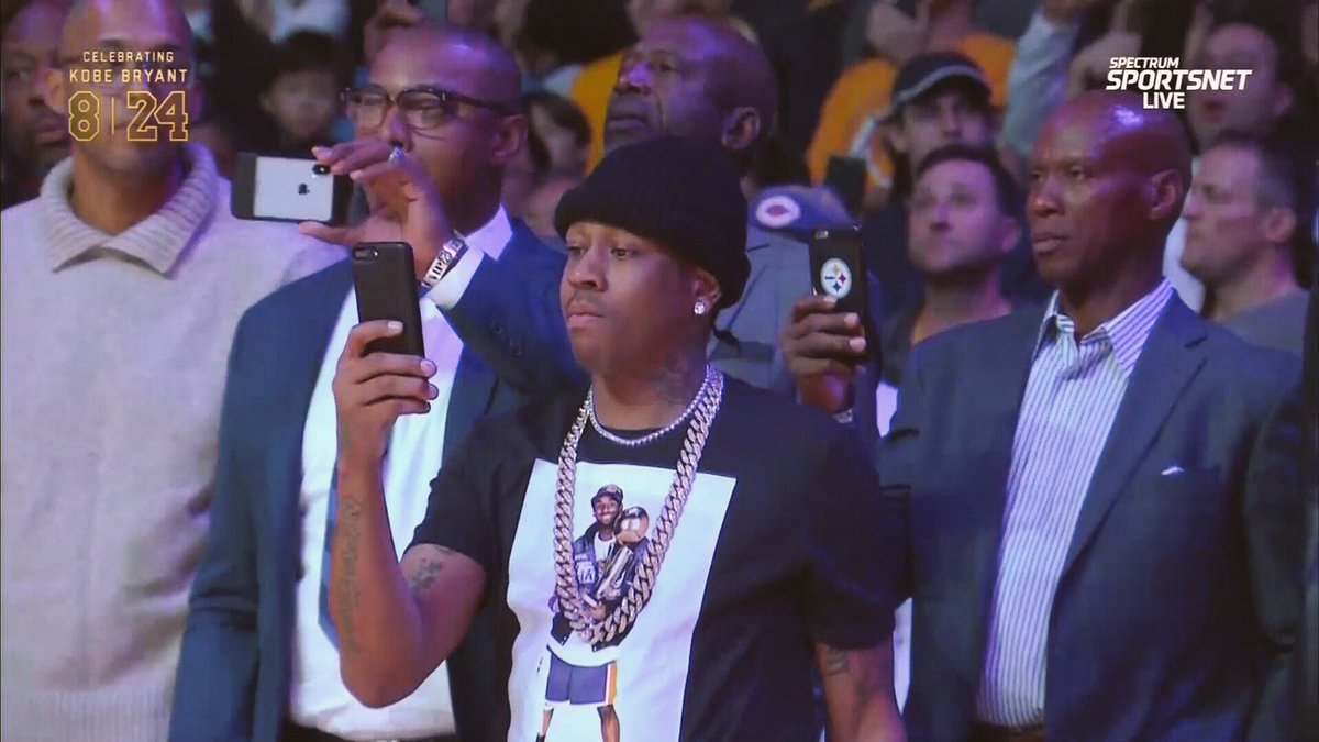 iverson wearing kobe shirt