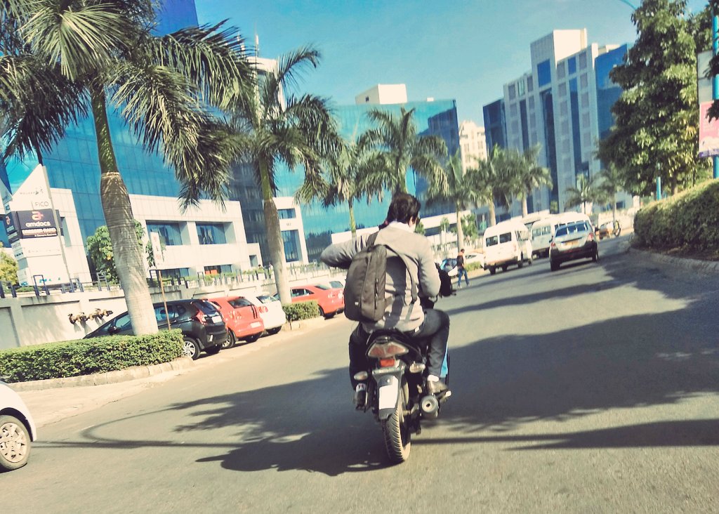We are well educated software engineers, we dont follow rules.
We can drive bike without helmet without number plate 
#Magarpatta #Pune 
<a href="/CPPuneCity/">CP Pune City Police</a> <a href="/PuneCityPolice/">पुणे शहर पोलीस</a>