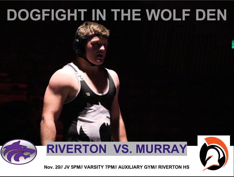 RHS_Wrestling1's tweet photo. Come on out and support your local Silverwolves as they take on Murray HS Wednesday evening. #RivertonPride https://t.co/u71WgUIUgH