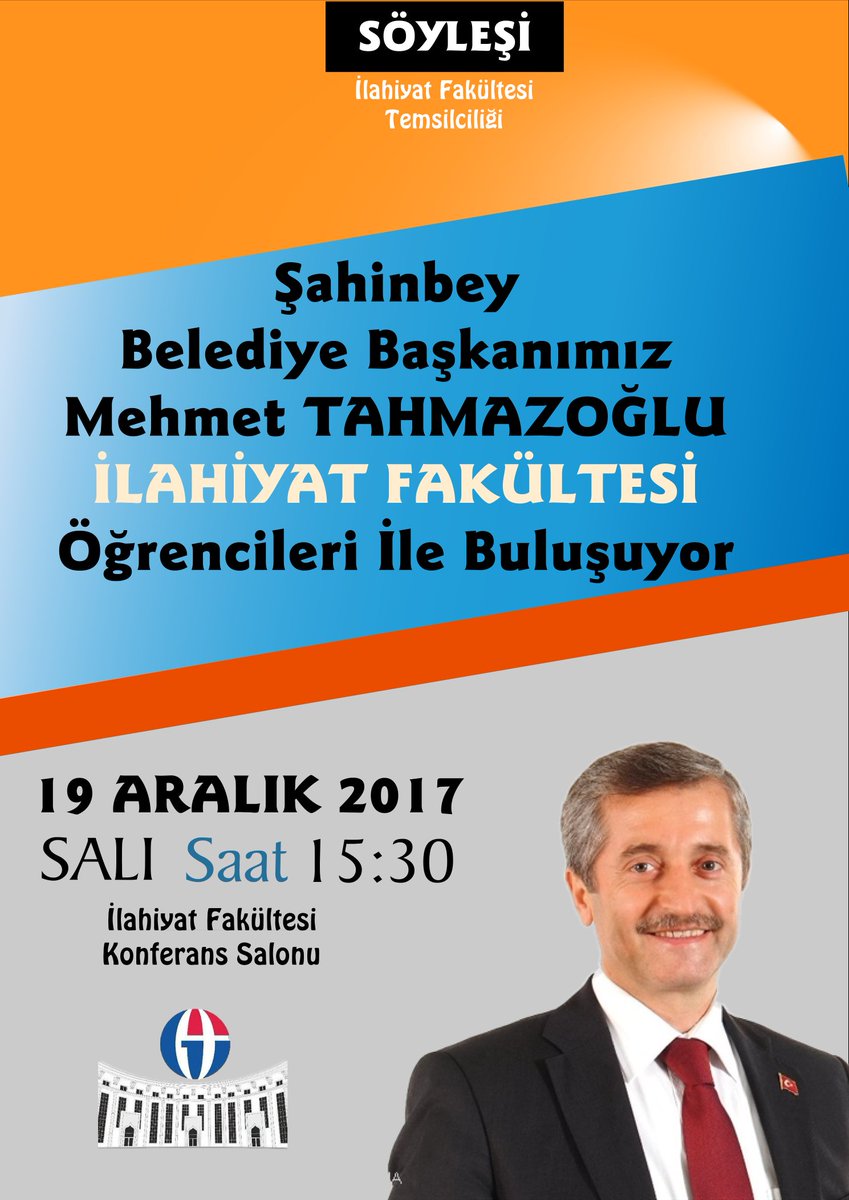 Başkan bey ilahiyata ve ilahiyat öğrencilerine ayrı bir önem veriyor ve ilk öğrenci buluşmasını bizim fakültede yapacak mutlaka katılım gösterelim , bizlerle tanışıp muhabbet edecek kendileri inşallah <a href="/mtahmazoglu/">Mehmet Tahmazoğlu 🇹🇷</a>