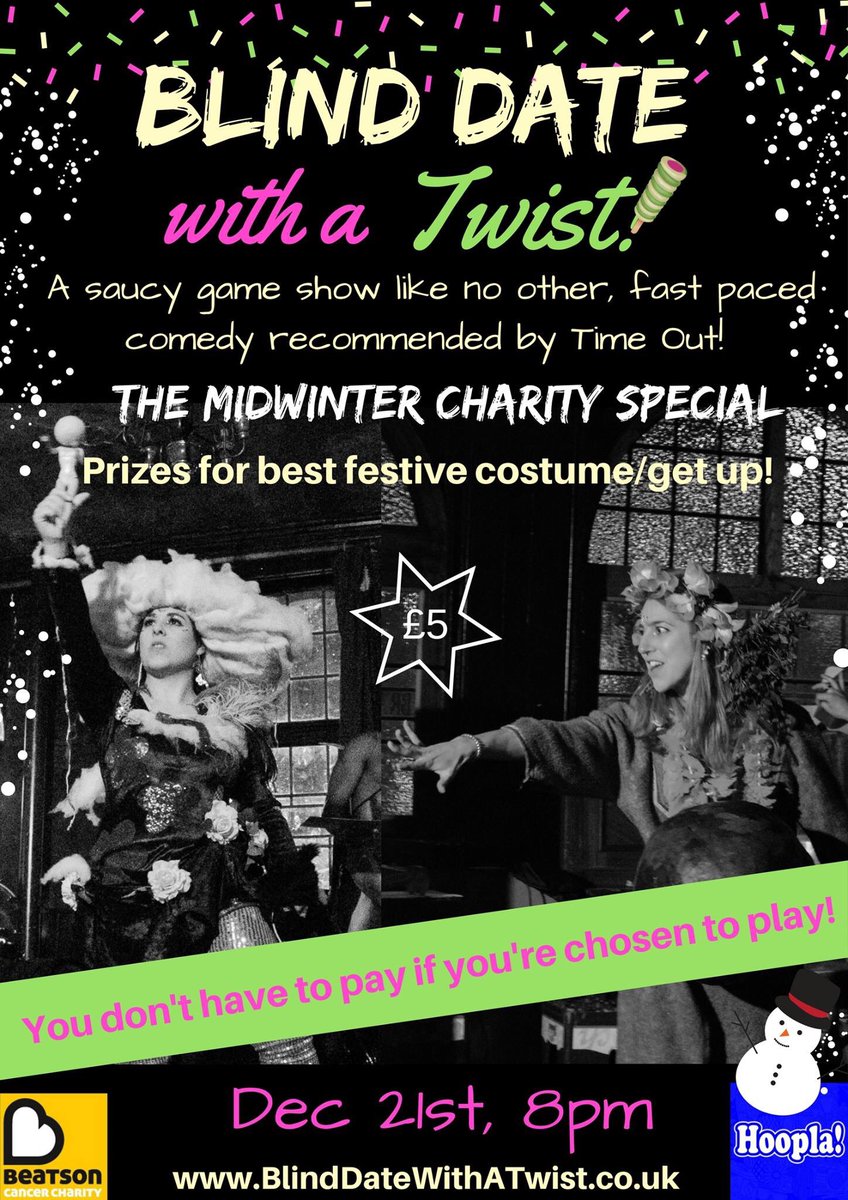 Yes 21st is correct @laurenlaverne! Anyone who wants to celebrate winter solstice should head to <a href="/BlindDateTwist/">BlindDateTwist</a> <a href="/hooplaimpro/">Hoopla Impro</a>! #charityevent