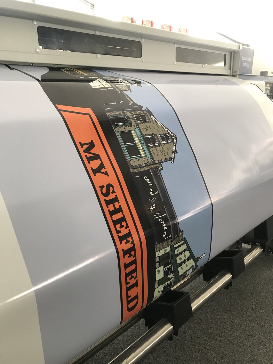 eggonlegsdesign's tweet photo. #sheffieldissuper #artwork #prining for @Goo_Design #designthinking #lovethis #hendos #wallmurals using @Metamarkuk #vinyls #designprintsigninstall https://t.co/LGjaTAVaFg
