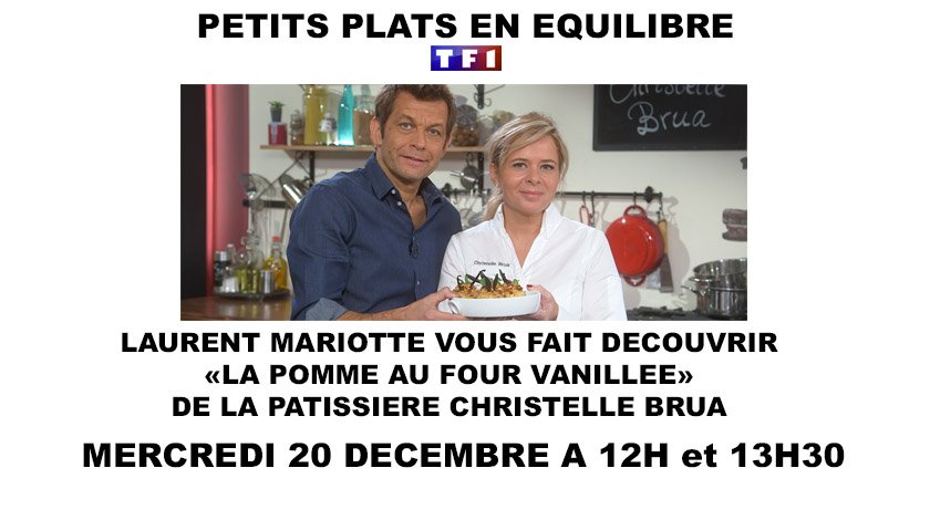 TF1Pro's tweet photo. Rendez-vous ce midi en cuisine avec 
#LaurentMariotte et la chef pâtissier @ChristelleBrua 

Recette du jour "Pomme au four vanillée"

#solareditions
@nathali_robert @agnesjacquem1 https://t.co/ruQhDvoPnW