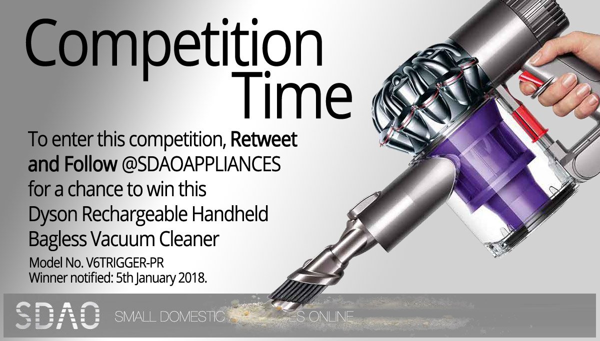 #Christmas #Competition... #RT & #Follow @SDAOAPPLIANCES for a chance #Win a Dyson Trigger Professional Handheld Vacuum Cleaner. #Free #Competition #Giveaway drawn 5th January 2018. Good Luck!