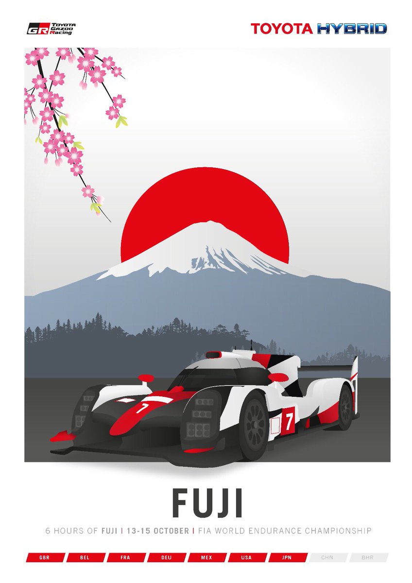 ToyotaRacingWEC's tweet image. RT for a chance to WIN a signed #6hFuji poster! 🇯🇵🗻

It was a fantastic weekend on home soil as we took a 1-2, our 5th victory in six Fuji @FIAWEC visits. 

👉Qualifying: 3rd (#8) 4th (#7) 
👉Race: 1st (#8) 2nd (#7) 

#Toyota #TS050 #Competition #Win
