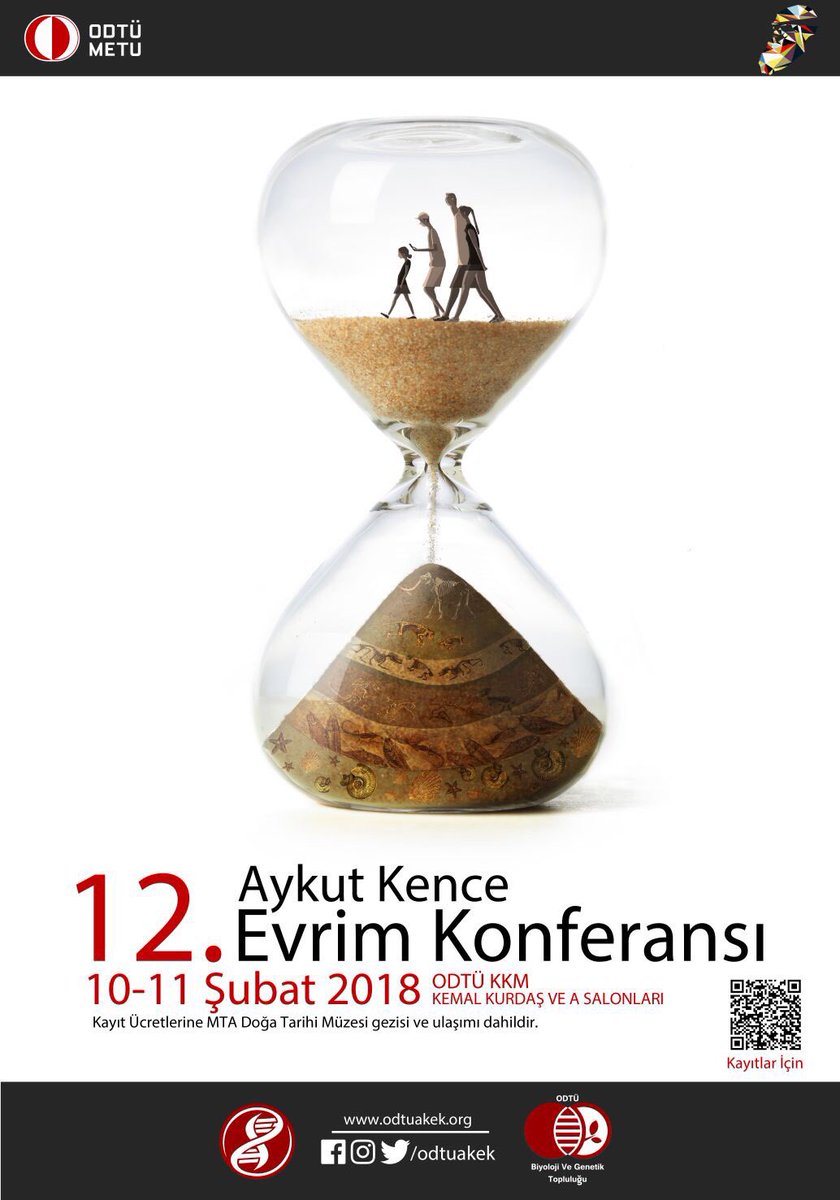 OdtuAkek's tweet photo. 10-11 Şubat'ta ODTÜ KKM'de yapacağımız 12. Aykut Kence Evrim Konferansı'na kaydınızı yaptırdınız mı? Kayıt olmak için: https://t.co/O6jmgLNmeS #evrimODTUde https://t.co/UB2U9UjvQV