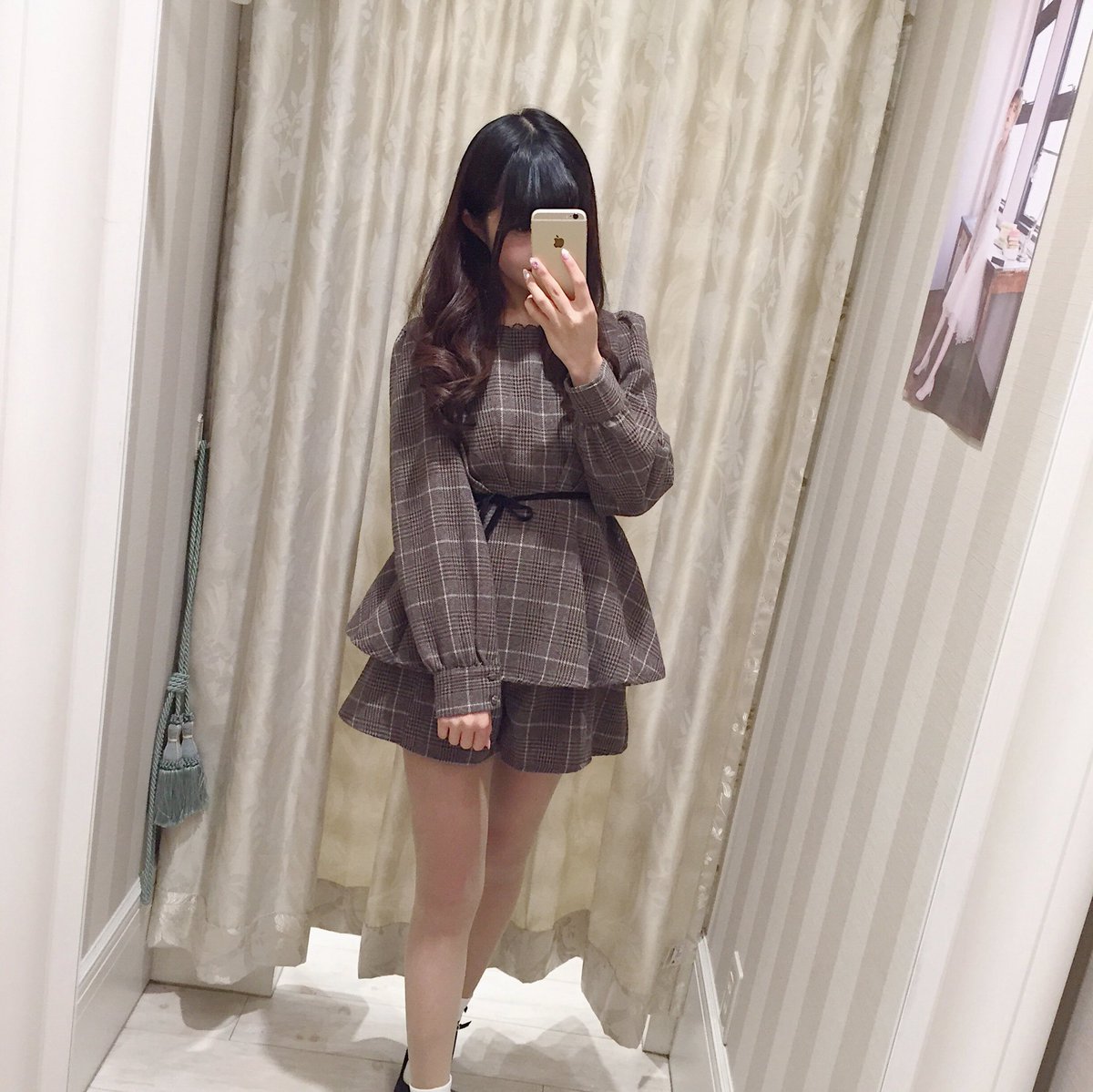 再入荷!】 evelyn 半袖チェックセットアップ evelyn セットアップ