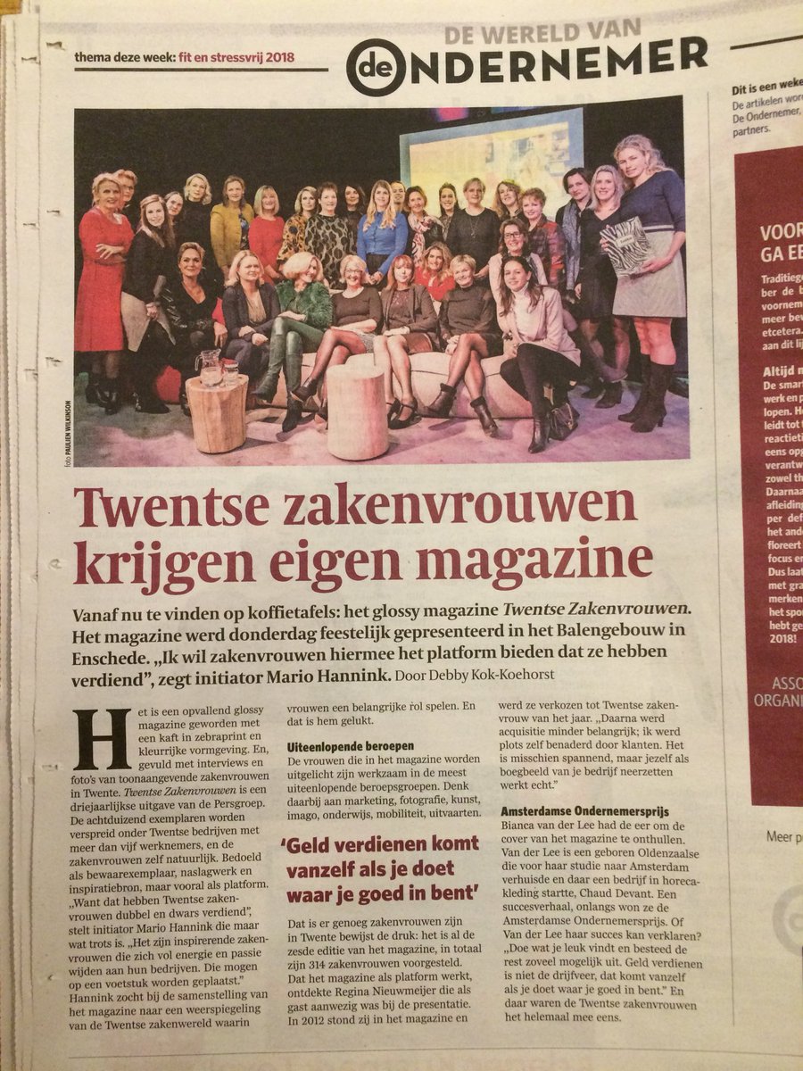 Mooi artikel in <a href="/tubantia/">Tubantia</a> Trots #TZV17