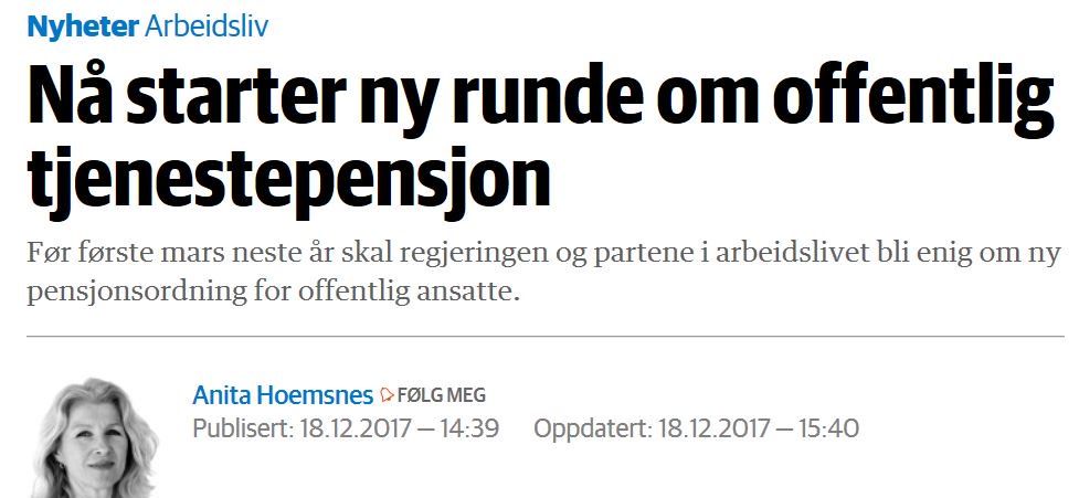 PensjonsKnut's tweet photo. Årets (?) gladmelding: Samtalene om #pensjon i offentlig sektor er i gang. Vi alle håper det blir en god pensjon på nivå med privat sektor, effektiv med lave kostnader, i tråd med pensjonsreformen og legger forholdene til rette for jobbrotasjon. Lykke til! Hilsen @storebrand_no https://t.co/FRwfald0wr