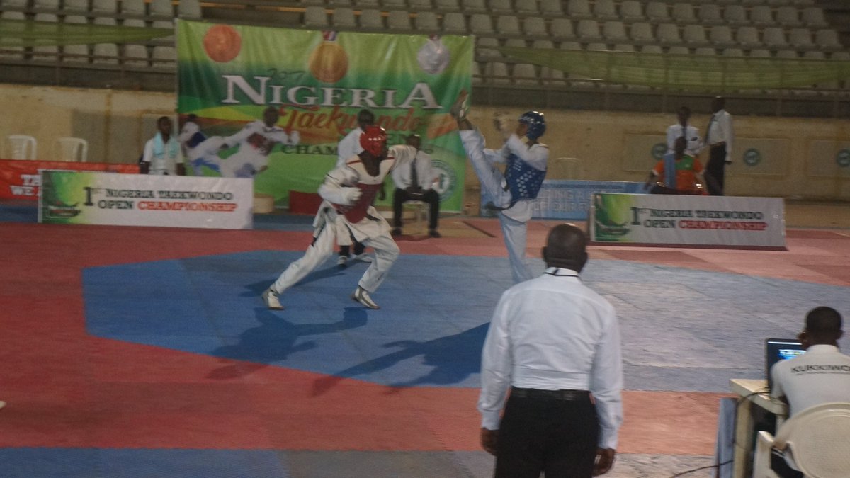 ngr_tkd's tweet photo. ... did this AXE KICK land on the head or not? 
 #2017NigeriaTKDOpens was the BOMB. We would not forget in a hurry. https://t.co/s1JD8oIPCD