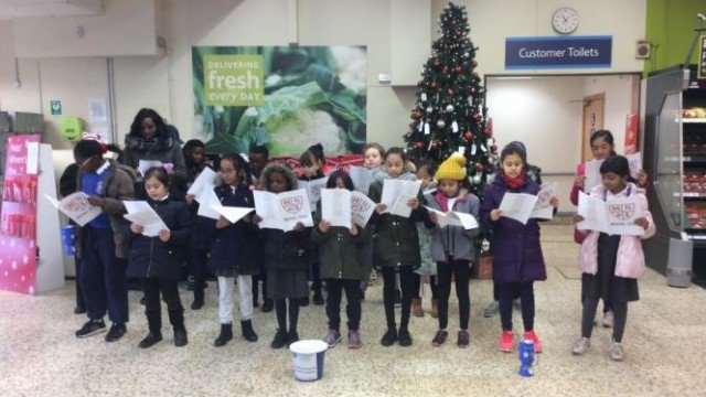 marnerprimary's tweet photo. .@marnerprimary School Choir had a great time singing at Tesco Bromley-by-Bow raising money for St Joseph's Hospice #marnercommunity - https://t.co/toyPop3TiU https://t.co/fdvNOPt9YG