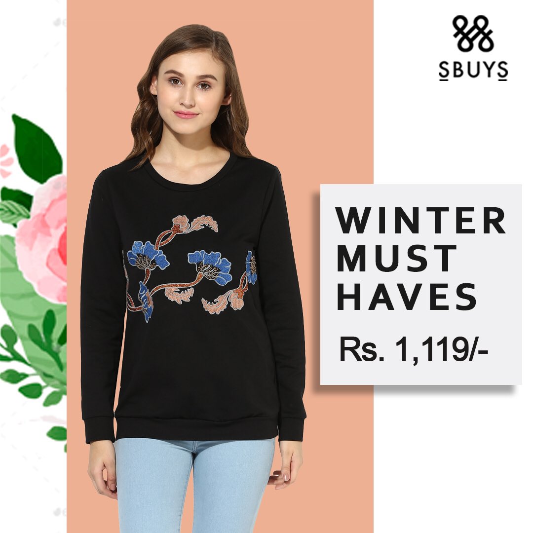pgil_ss's tweet photo. Warm up your winter with this stylish and warm sweatshirt..
Buy it here: https://t.co/YHUlWMy3wW
#sbuys #winteressentials #sweatshirt #fashiontrends #2017sale #fashionaddict #personalstyle #igers #instagood #embroidery #invogue #ootd #onlineshoppingindia #discounteddecember https://t.co/cUQGm1hoDo