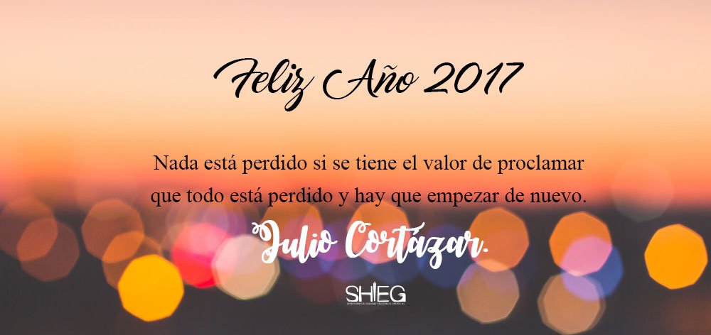 SHIEG_AC's tweet photo. De todos los que hacemos #SHIEG queremos desearte un comienzo de año en el que puedas crecer como #SerHumano y replicarlo en la #sociedad
¡Felicidades!
#AñoNuevo #celebración https://t.co/mftadh1PDs