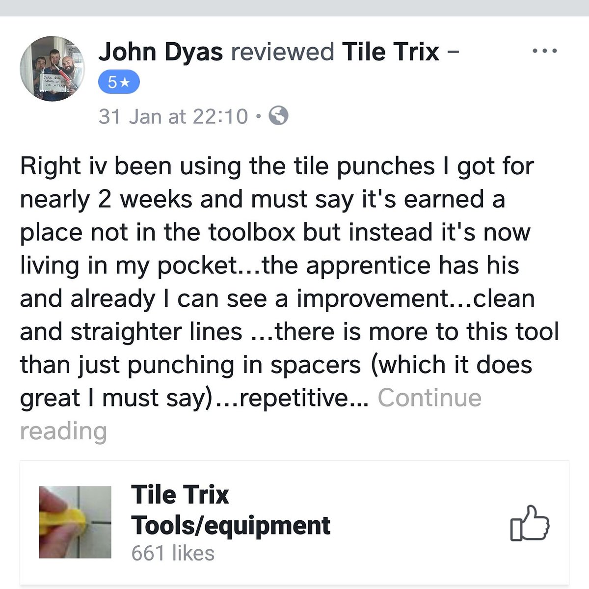 tiletrix's tweet photo. Could a new #tool for #Tiles &amp; #tilespacers designed by a #tiling professional be as useful as some big #brand #tilingtools ? Some users are finding the Tile Spacer Punch a worthy replacement for "make do" #tools https://t.co/jA2RQol1GP