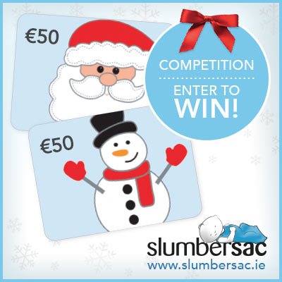 SlumbersacIE's tweet photo. One week to go before our #Slumbersac #ChristmasGiveaway closes! 
For your chance to #WIN one of two €50 Gift Cards:
LIKE &amp; RETWEET this post 
ENTER here >> https://t.co/ht7jnjbDZK
Competition ends 26th December 2017.
GOOD LUCK! 
#ChristmasCompetition https://t.co/ZSr2QGxeWP