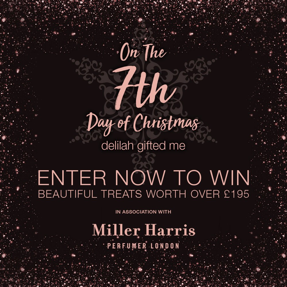 Win beautiful gifts every day! Discover todays prize at delilahcosmetics.com #12daysofChristmas #competition #prizes