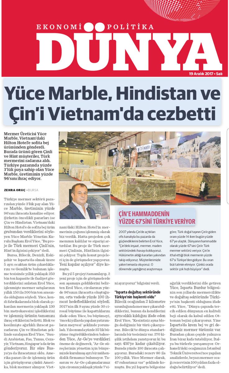Yüce Marble, Hindistan ve Çin'i Vietnam'da cezbetti...