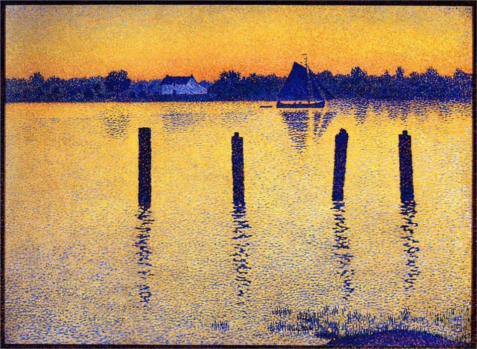 Theo van Rysselberghe "Sailboats on the River Scheldt" (1892)
Pointillisme