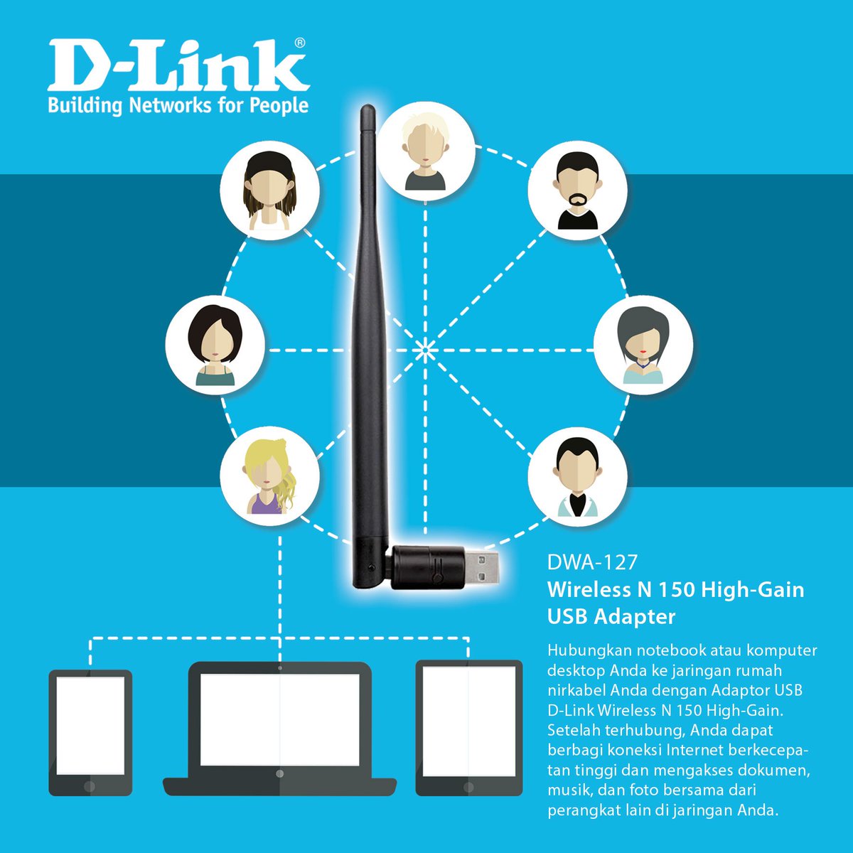 DlinkID's tweet photo. Tinggal DWA-127 colokkan ke notebook atau ke komputer, anda dapat berbagi koneksi internet berkecepatan tinggi
.
.
.
#DLinkID #dlink #Tech #infotech #USBAdapter #WirelessN https://t.co/g9QVXVPUwr